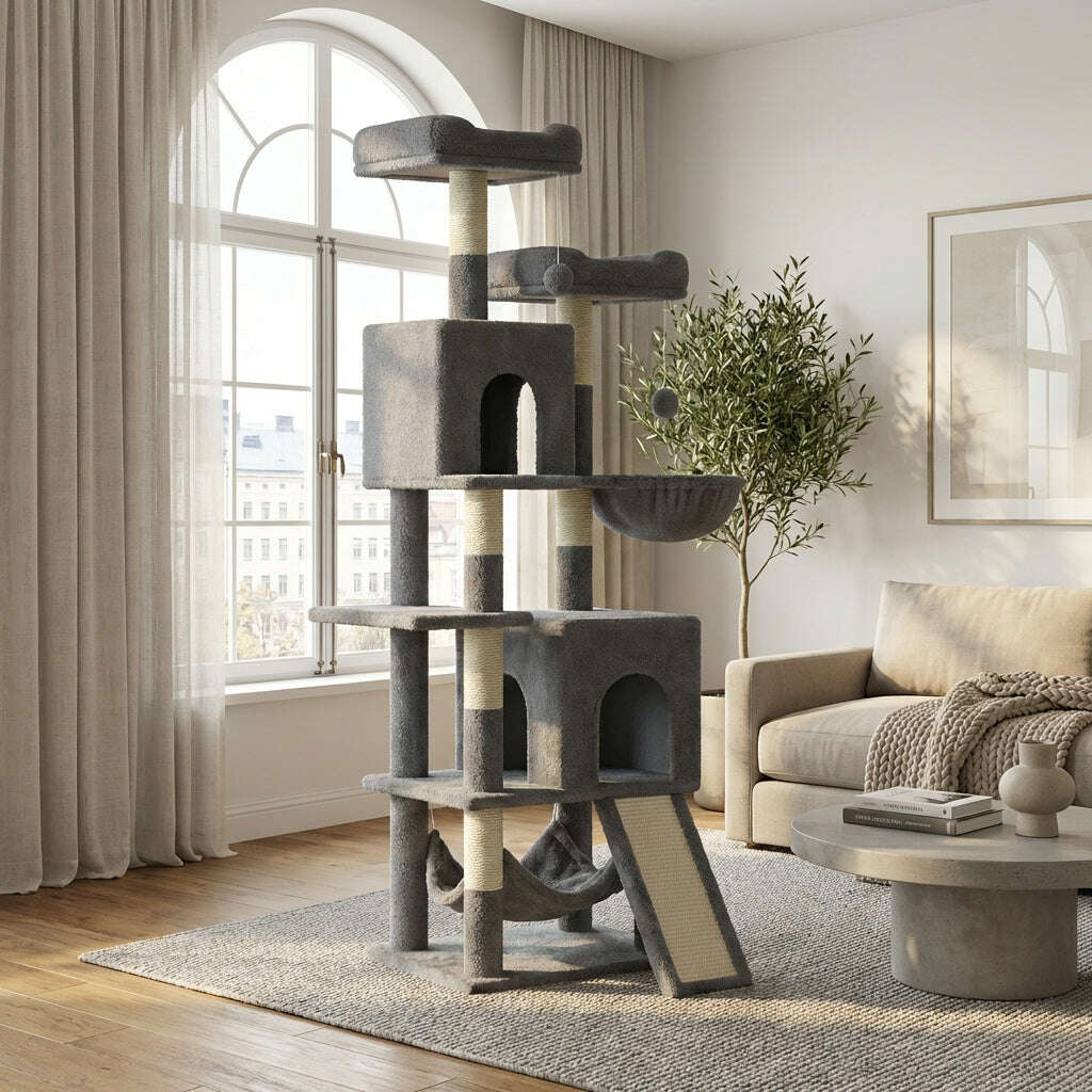 Arbre à chat XXL gris foncé — vue d'ensemble