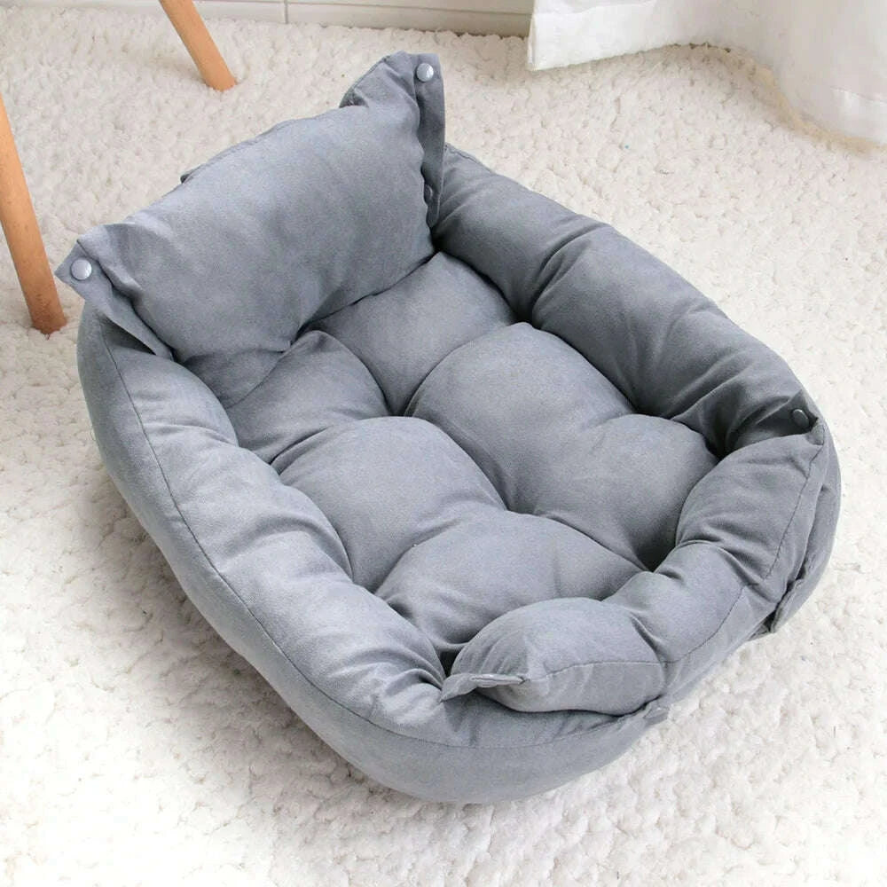 3-in-1 multifunction cat and dog bed with warm cushion