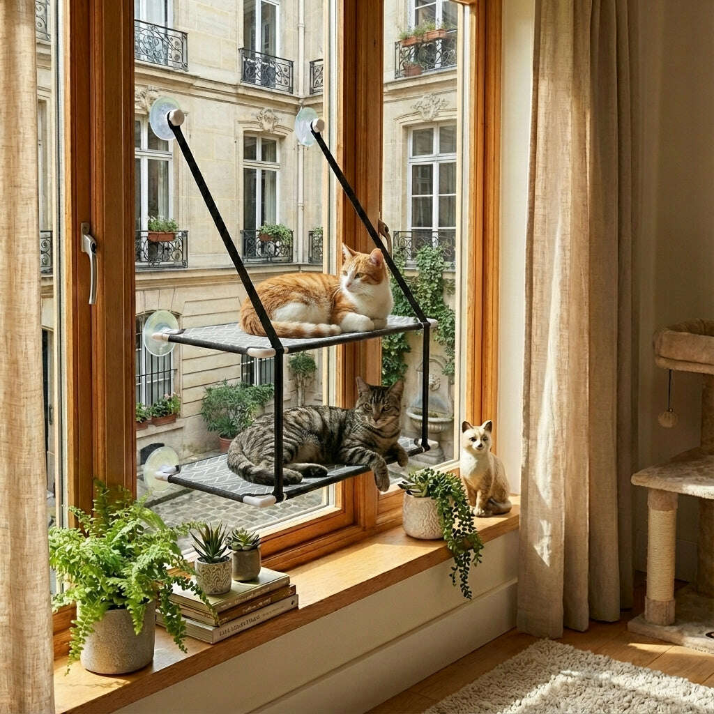 Hamac double pour chats — vue d'ensemble