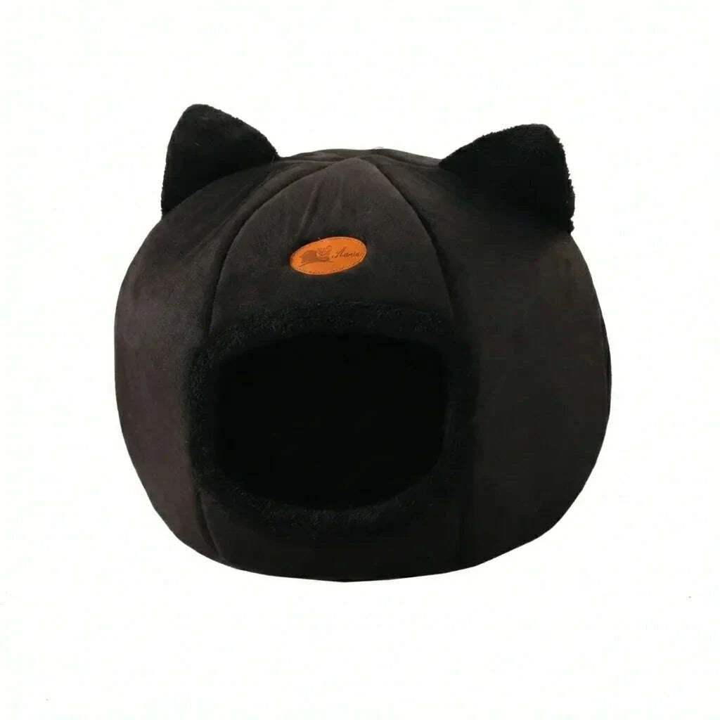 Maison design pour chat en noir