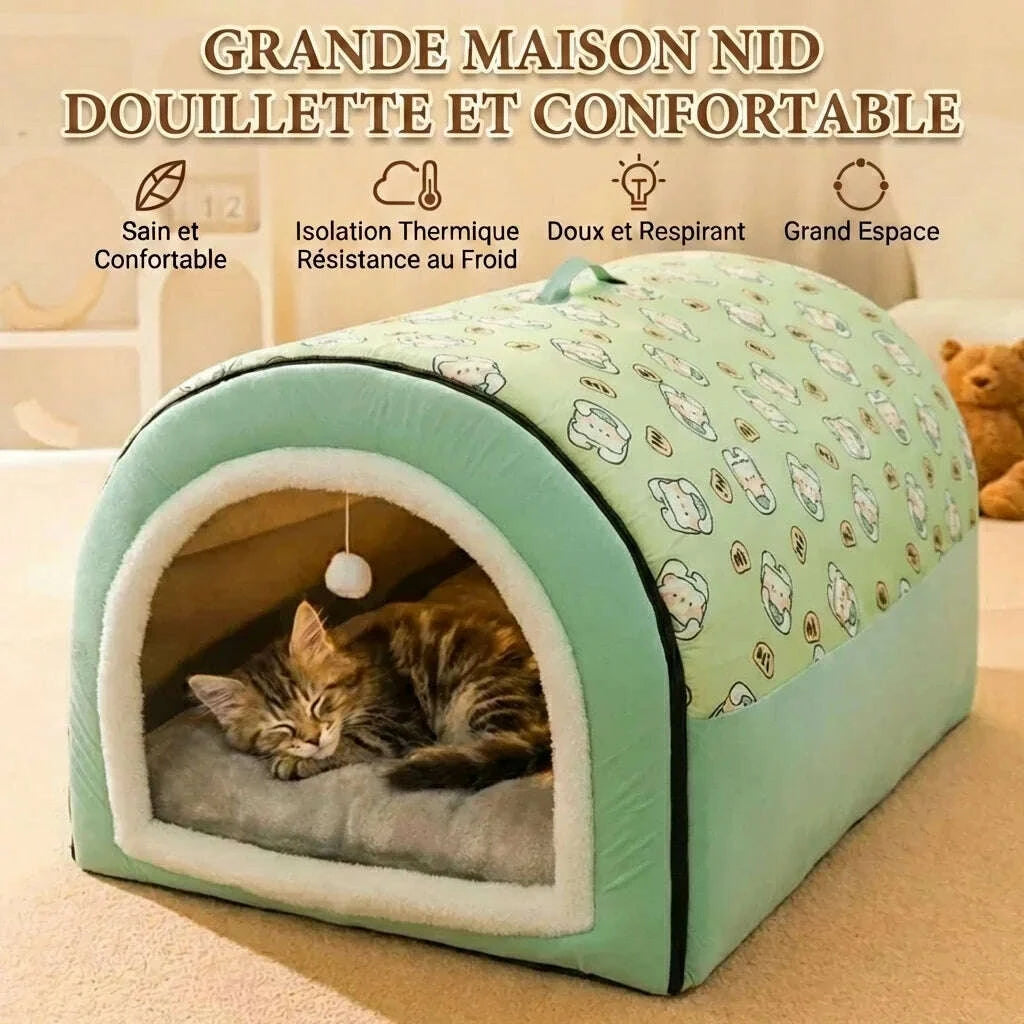 Maison isolante pour chat — vue arrière