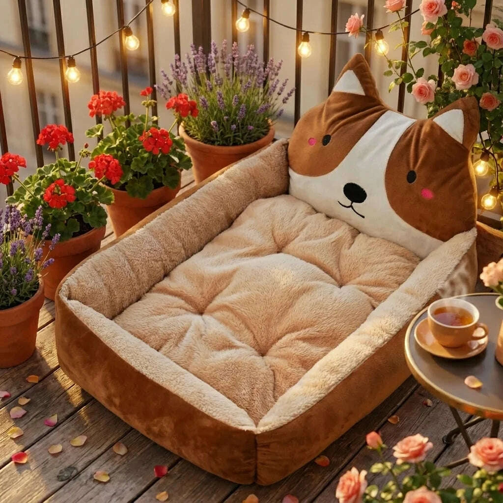 Panier moelleux pour chat — vue zoom