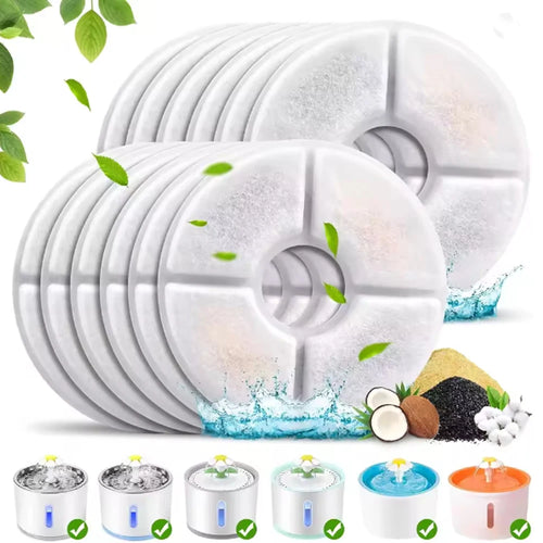 Filtres pour fontaine à eau de chat — charbon actif (lot)