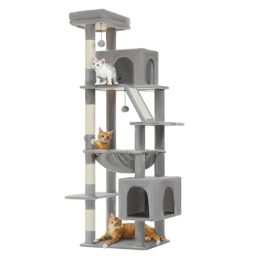 Arbre à chat 180 cm à deux grandes niches
