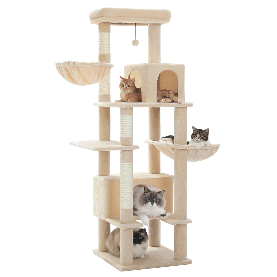Arbre à chat 2 niches et hamac métallique