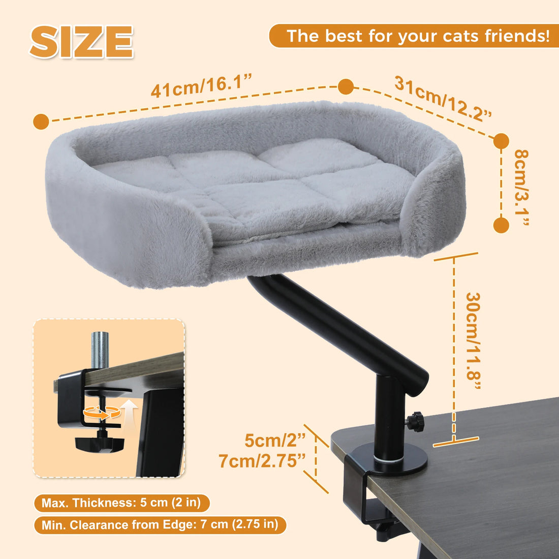 Coussin de bureau pour chat rotatif