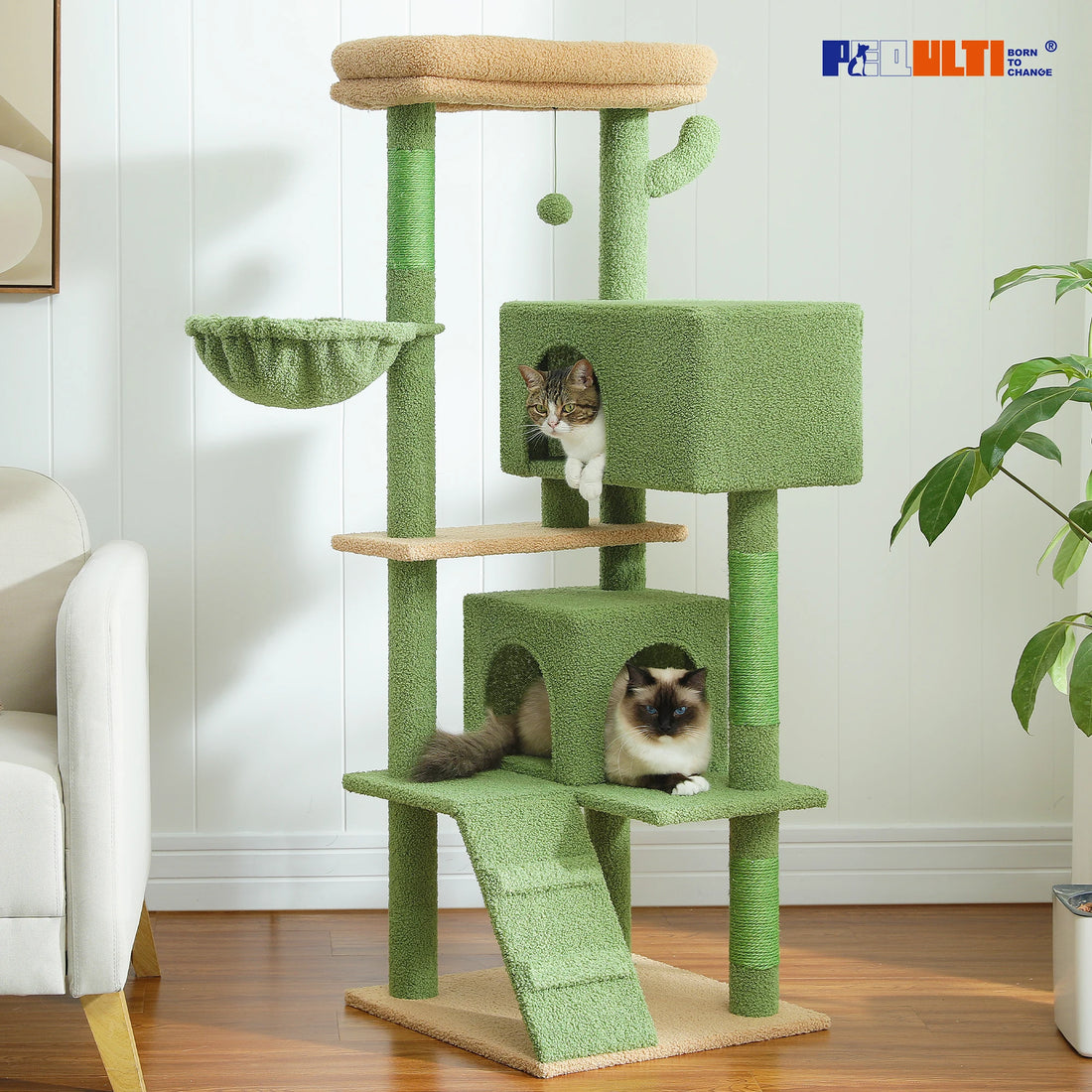 Arbre à chat 106 cm avec échelle et niches