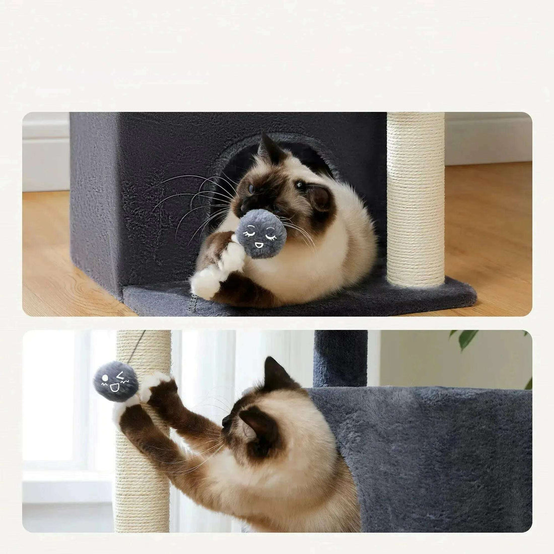 Arbre à chat design pour espaces restreints — vue zoom