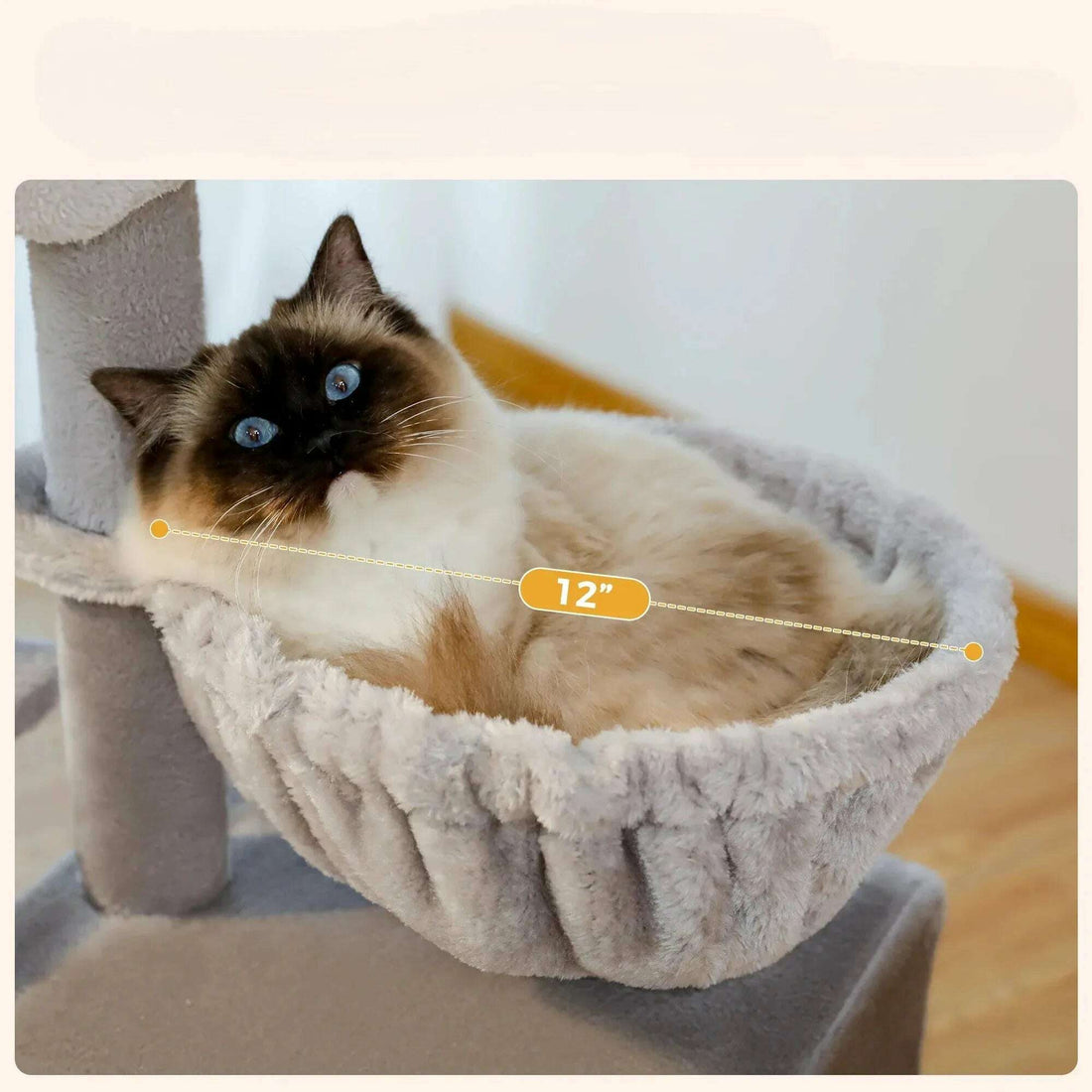 Arbre à chat compact et design — vue arrière