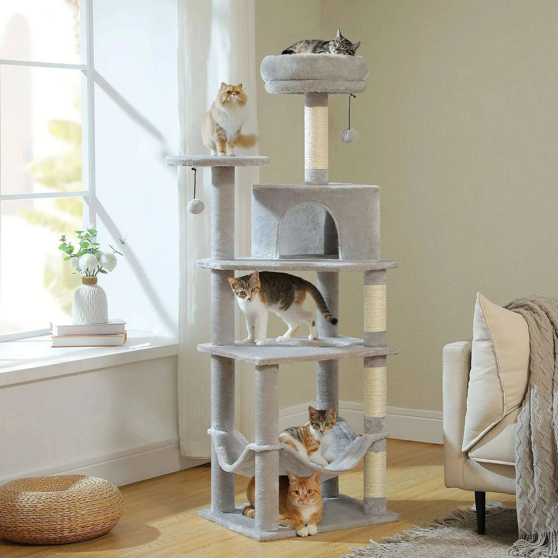 Arbre à chat style scandinave — vue en perspective