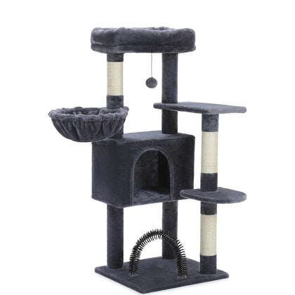 Arbre à chat niche arche avec hamac Gris foncé