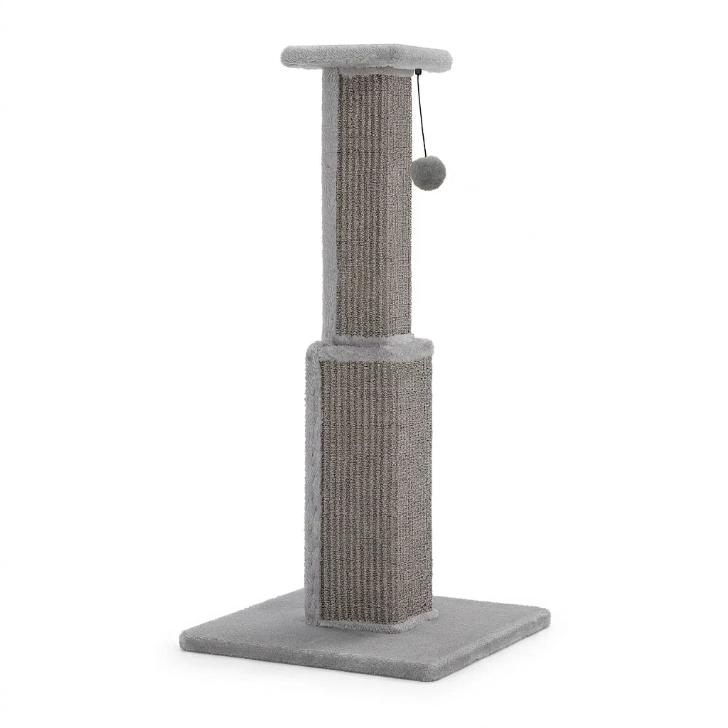 Grand griffoir sur pied en sisal tressé Gris