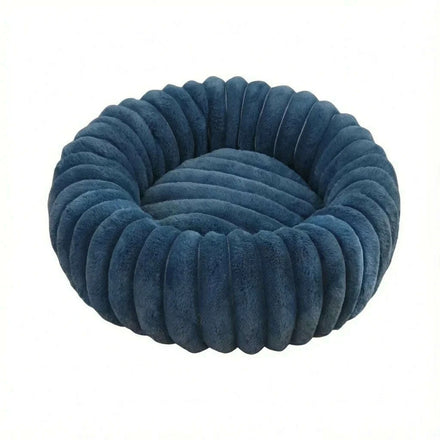 Panier rond pour chat en bleu foncé