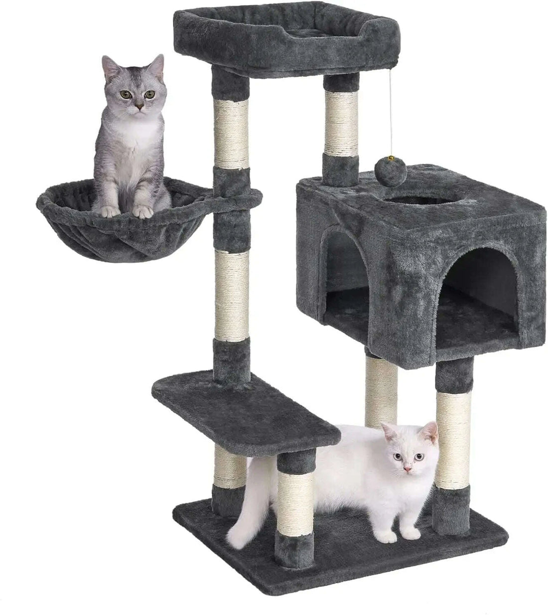 Petit arbre à chat compact — vue en perspective