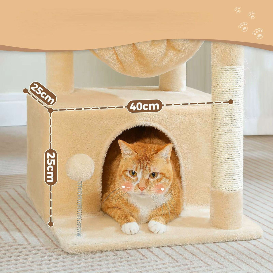 Petit arbre à chat compact et design — détail