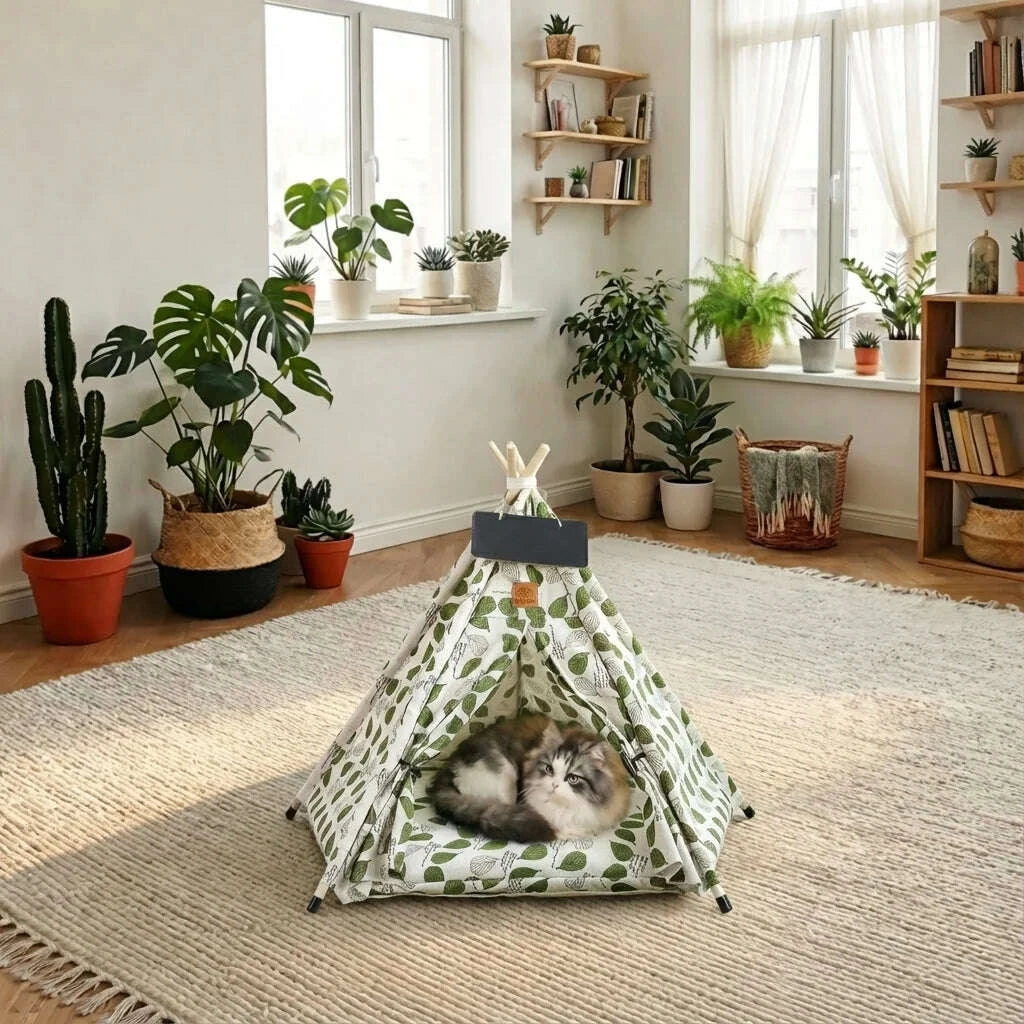 Tente pliable pour chat, vue d'ensemble
