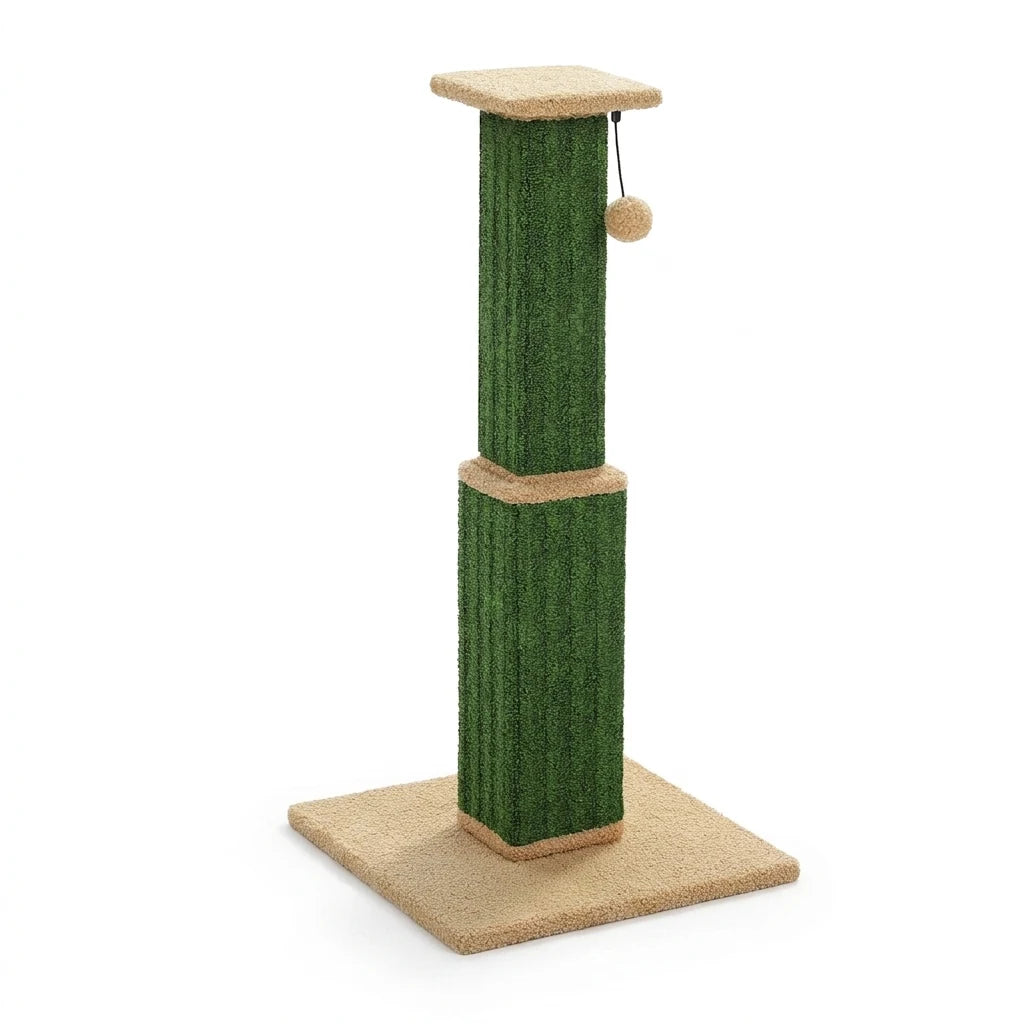 Grand griffoir sur pied en sisal tressé Vert