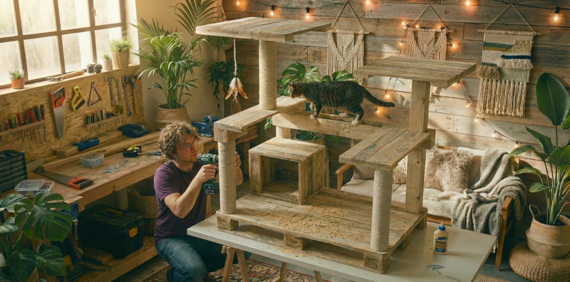 Fabriquer un arbre à chat en palette : guide complet