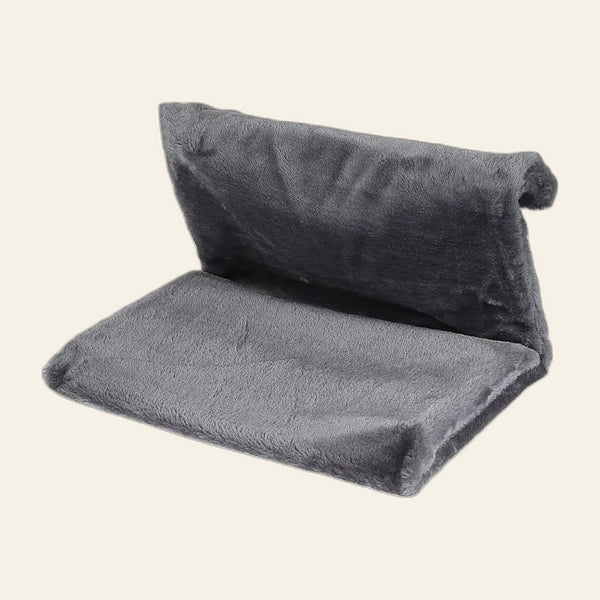 Hamac de radiateur pour chat en peluche grise