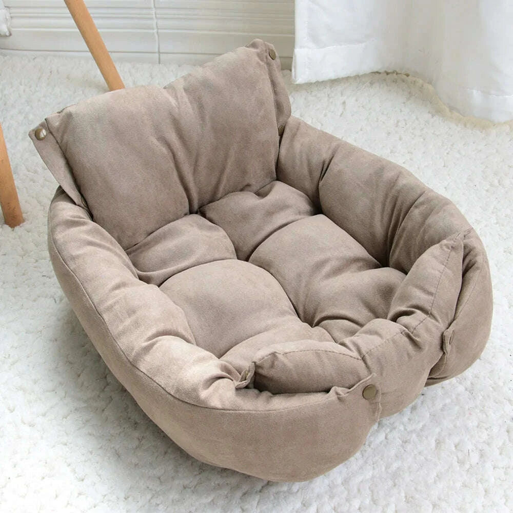 3-in-1 multifunction cat and dog bed with warm cushion
