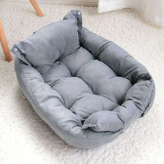 Panier pour chat convertible 3 en 1 : nid, canapé et tapis