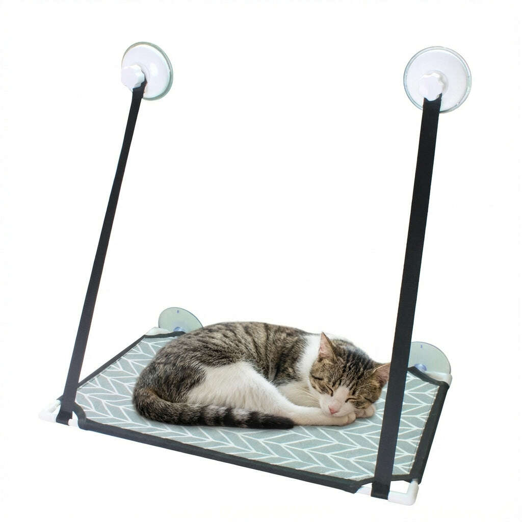 Hamac pour chat à ventouses puissantes — vue arrière