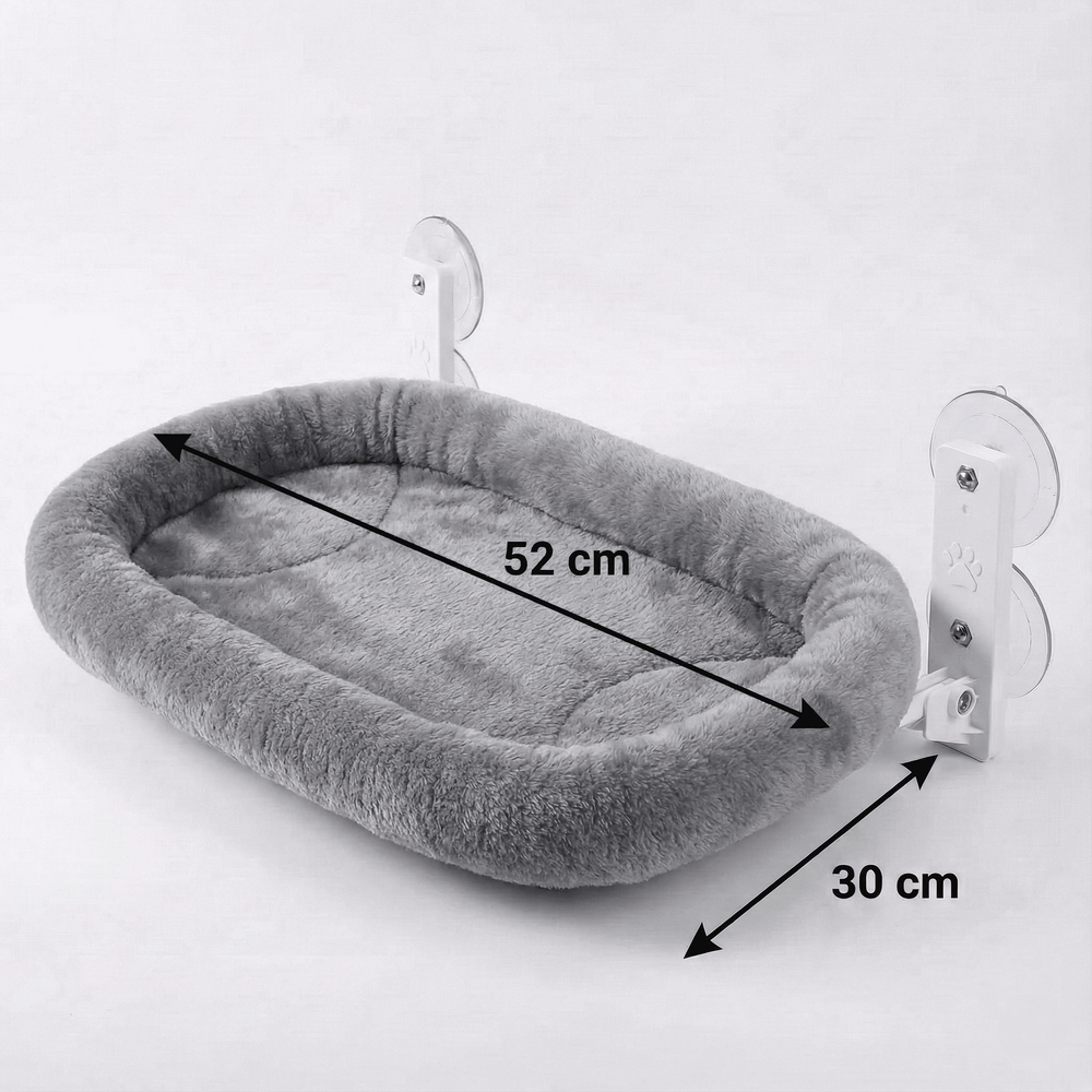 Hamac pour chat en tissu à ventouse — détail