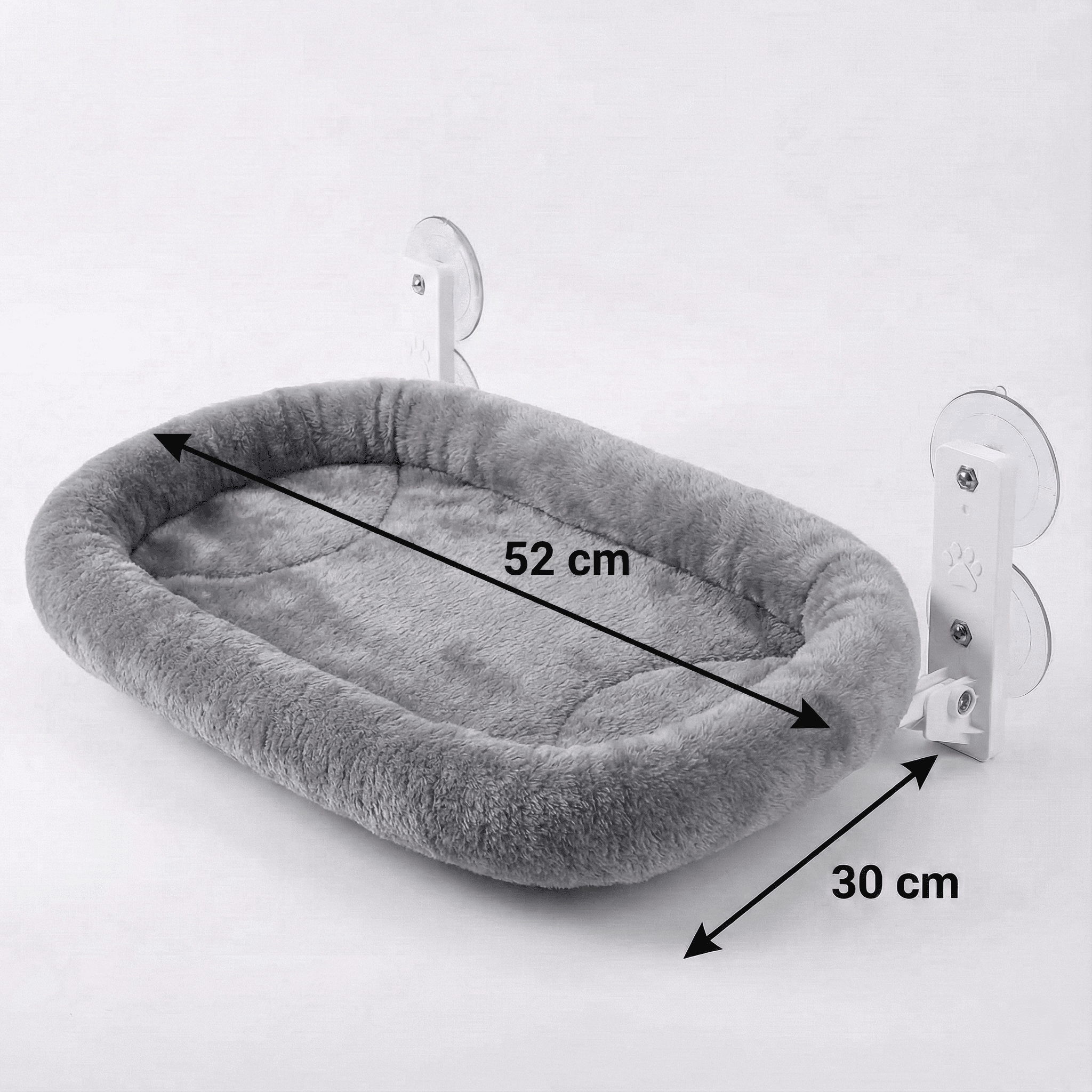 Hamac pour chat en tissu à ventouse — détail