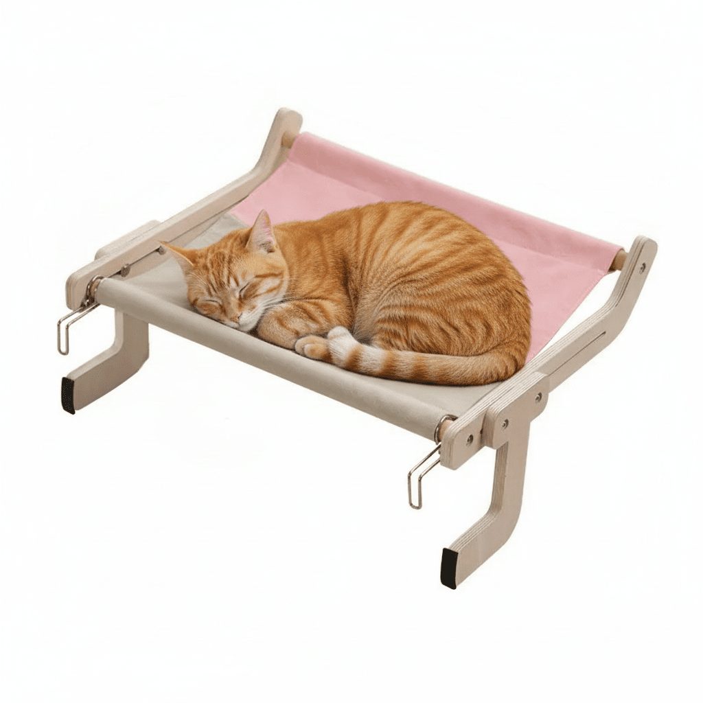 Hamac en tissu pour chat sur radiateur — vue arrière