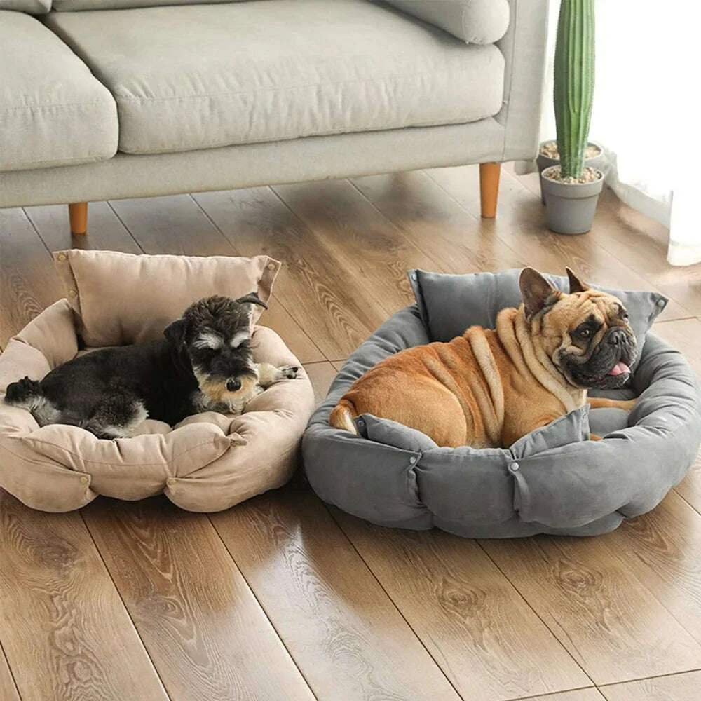 3-in-1 multifunction cat and dog bed with warm cushion