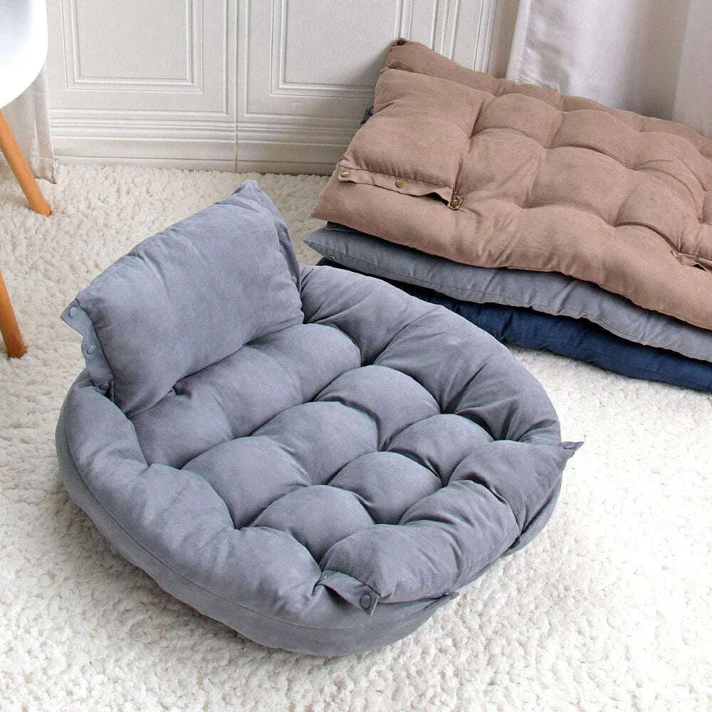3-in-1 multifunction cat and dog bed with warm cushion