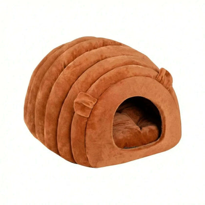 Maison chenille douillette pour chat