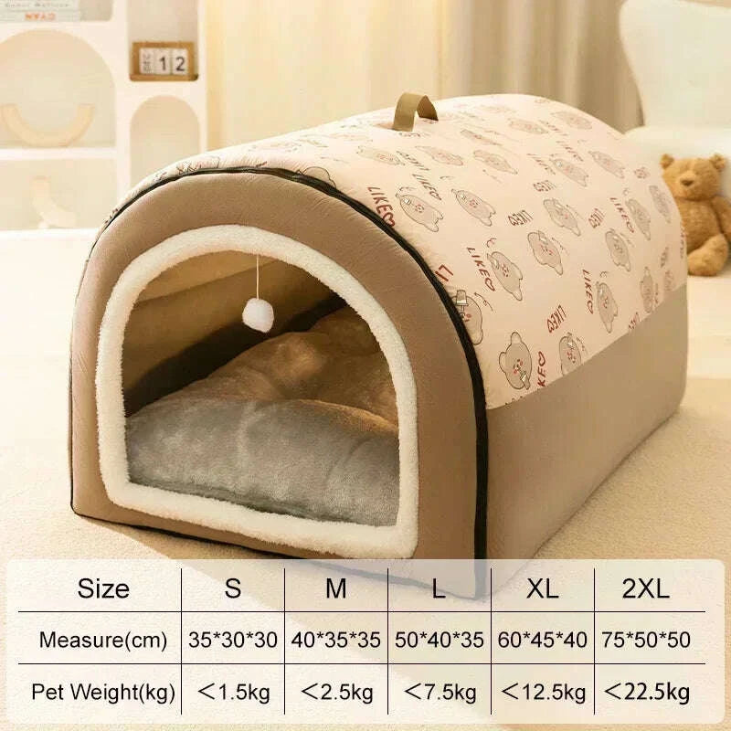 Maison confortable pour chat d'intérieur — vue en perspective
