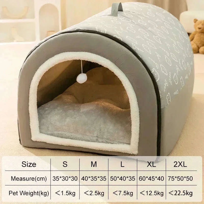 Maison moderne pour chat en gris — vue en perspective
