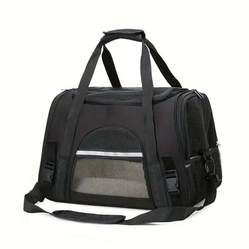 Panier de transport pour chat avec grille — vue arrière
