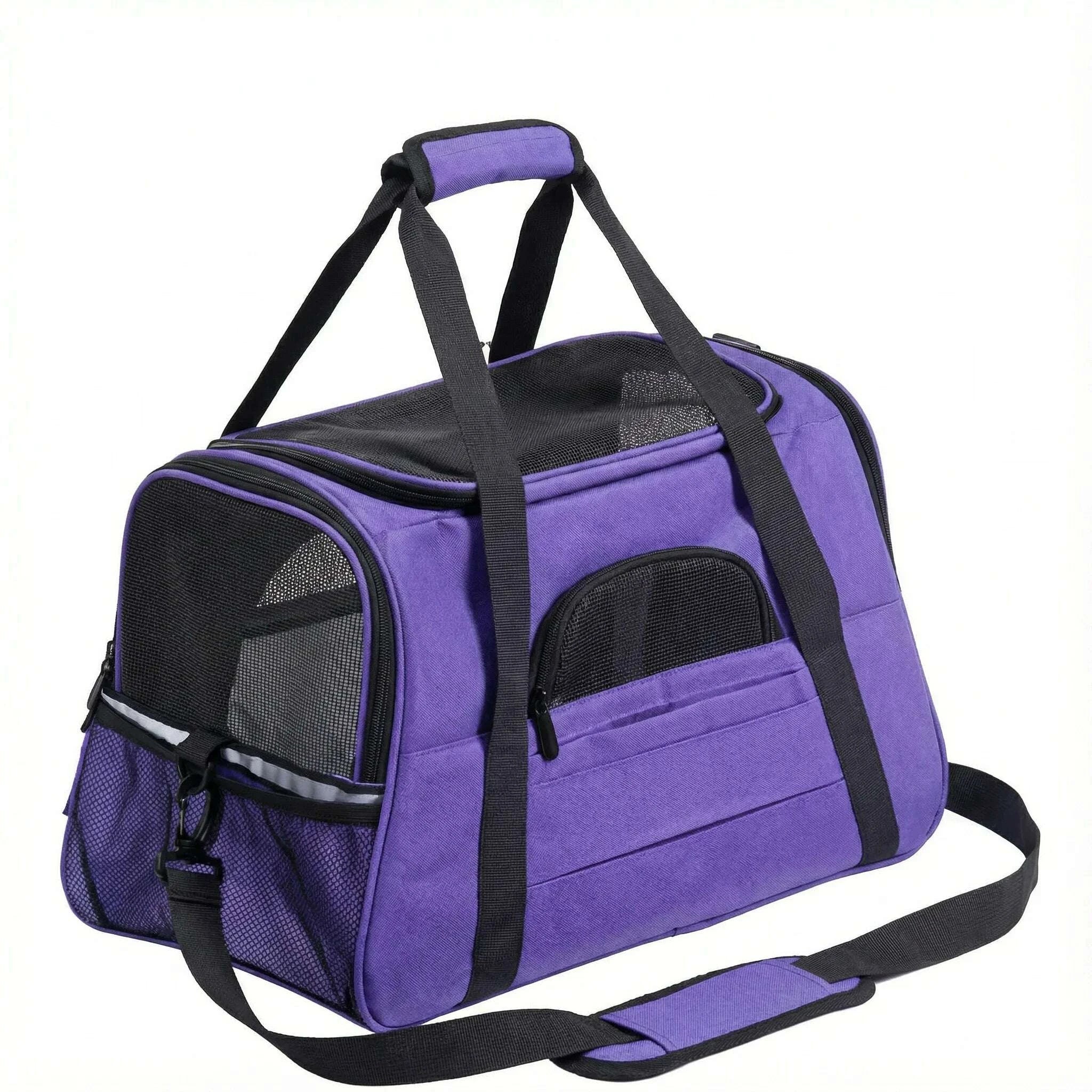 Panier léger pour transport de chat violet — détail