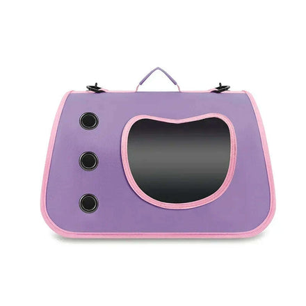 Panier de transport solide pour chat violet