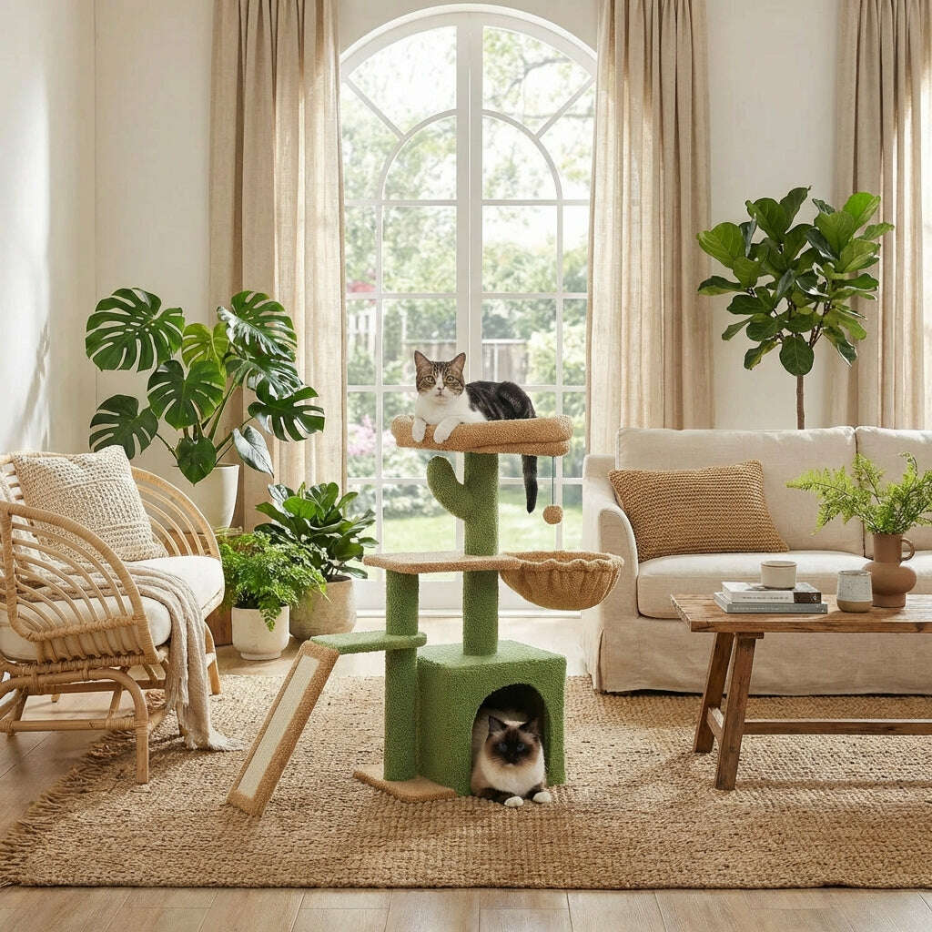 Petit arbre à chat cactus compact — vue d'ensemble