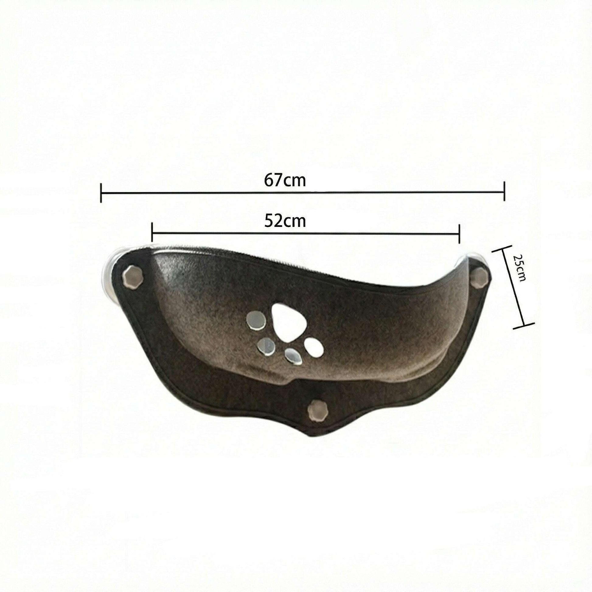Hamac de fenêtre pour chat, design noir — détail