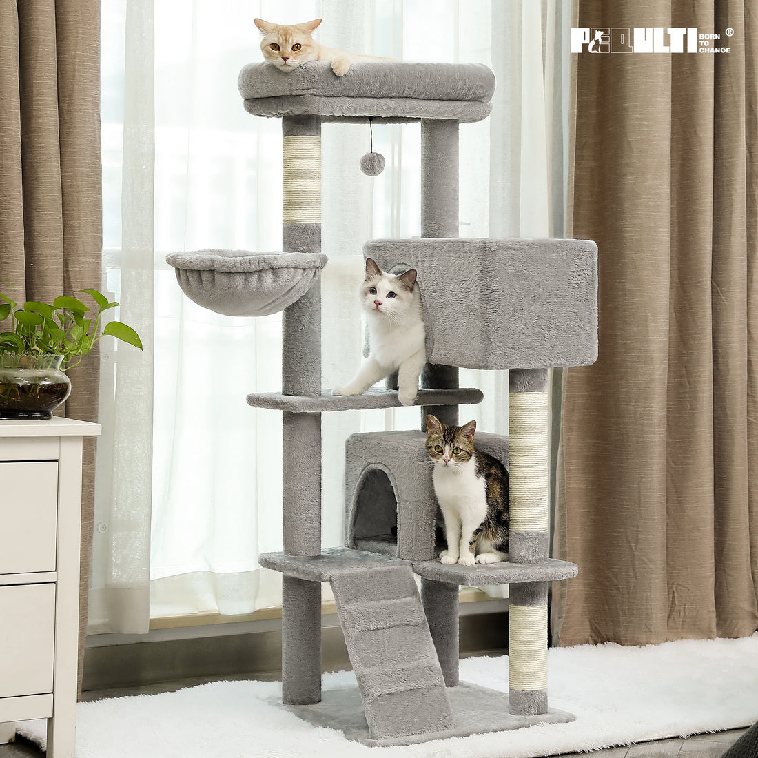 Arbre à chat 106 cm avec échelle et niches