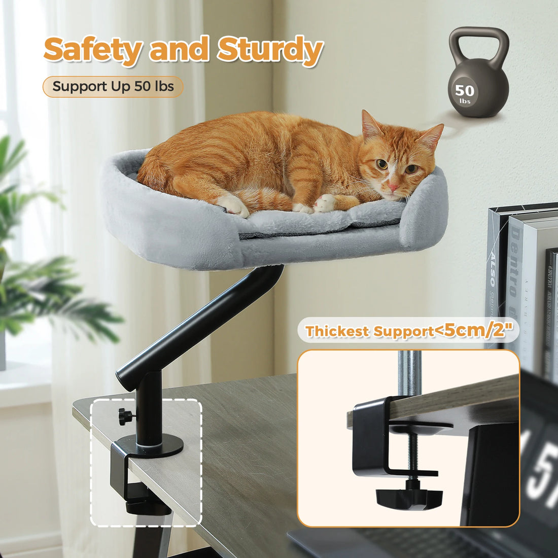 Panier de bureau pour chat en rotin