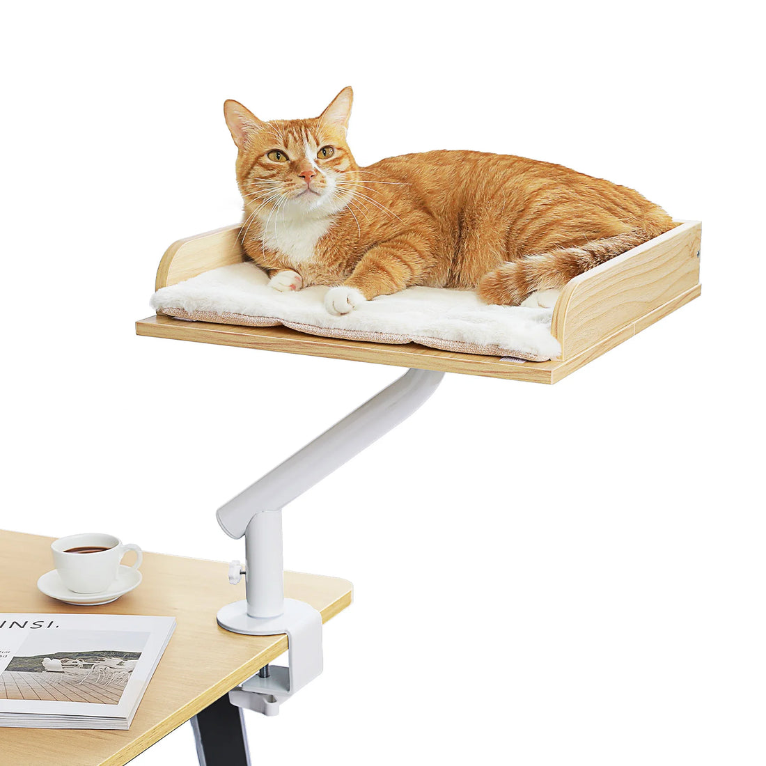 Coussin de bureau pour chat rotatif