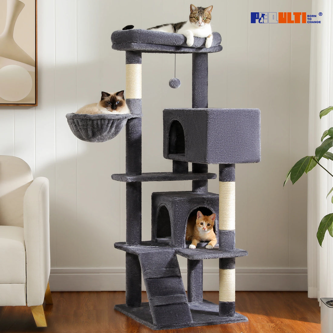 Arbre à chat 106 cm avec échelle et niches