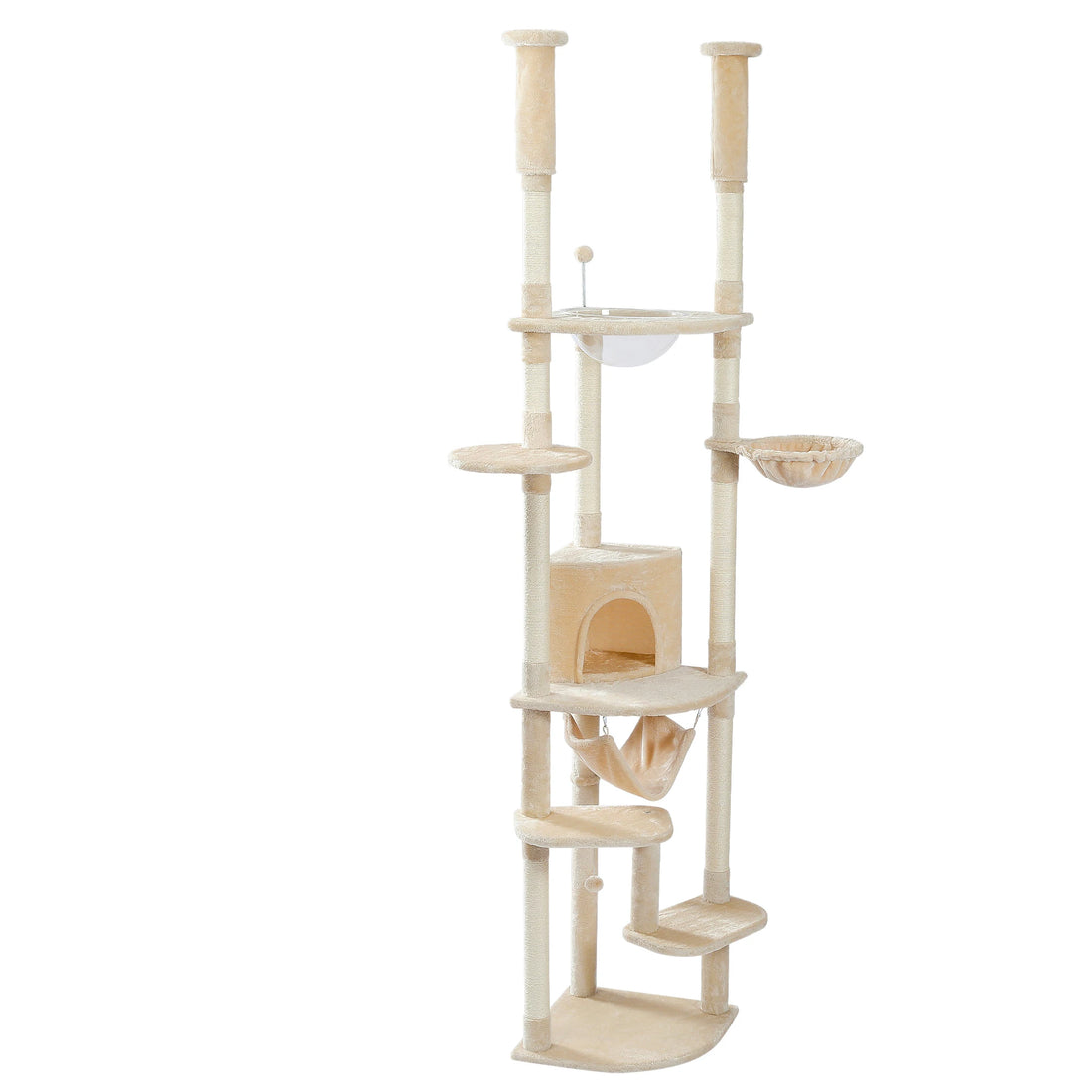 Arbre à chat télescopique multi-niveaux