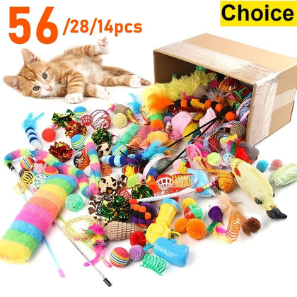 Cat toy bundle, 14 to 56 pieces