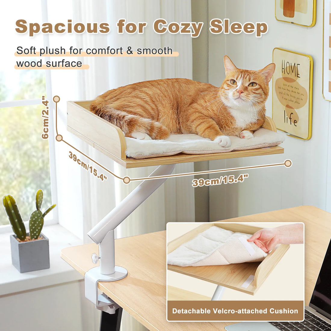 Plateau de bureau pour chat rotatif 360°