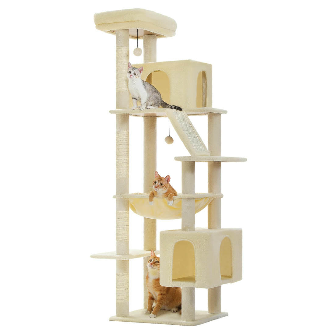 Arbre à chat 180 cm à deux grandes niches
