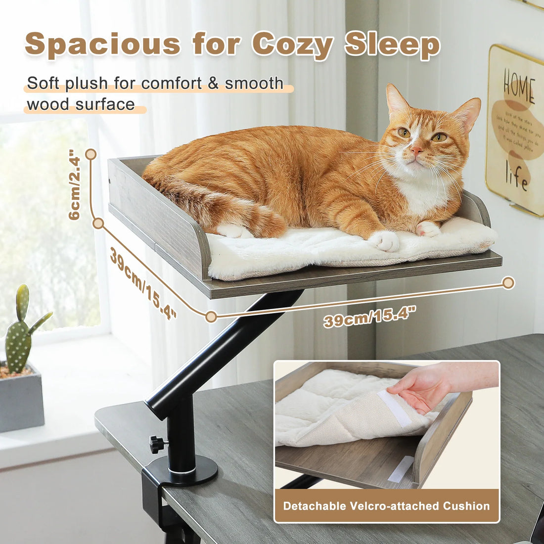 Plateau de bureau pour chat rotatif 360°