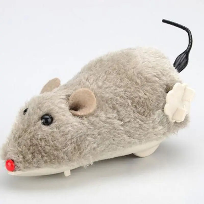 Souris à remonter pour chat en peluche