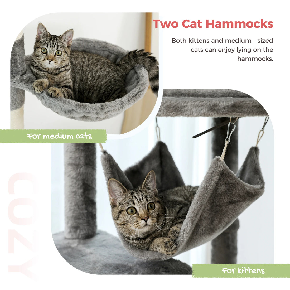 Arbre à chat télescopique multi-niveaux